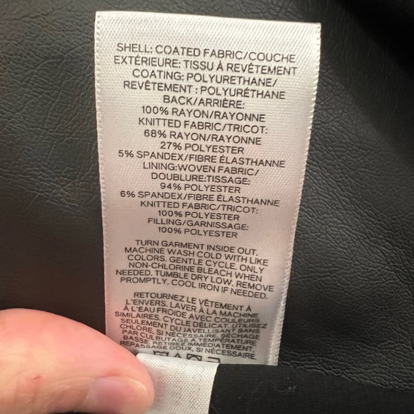 Vegan/Faux Express Leather Jacket. It’s in good condition! No rips or tears - Picture 4 of 4